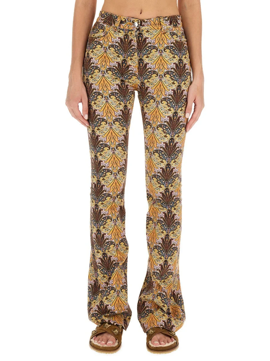 Etro Women Paisley Print Jeans - 1