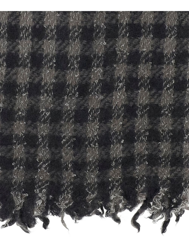 Faliero Sarti gingham frayed scarf outlook