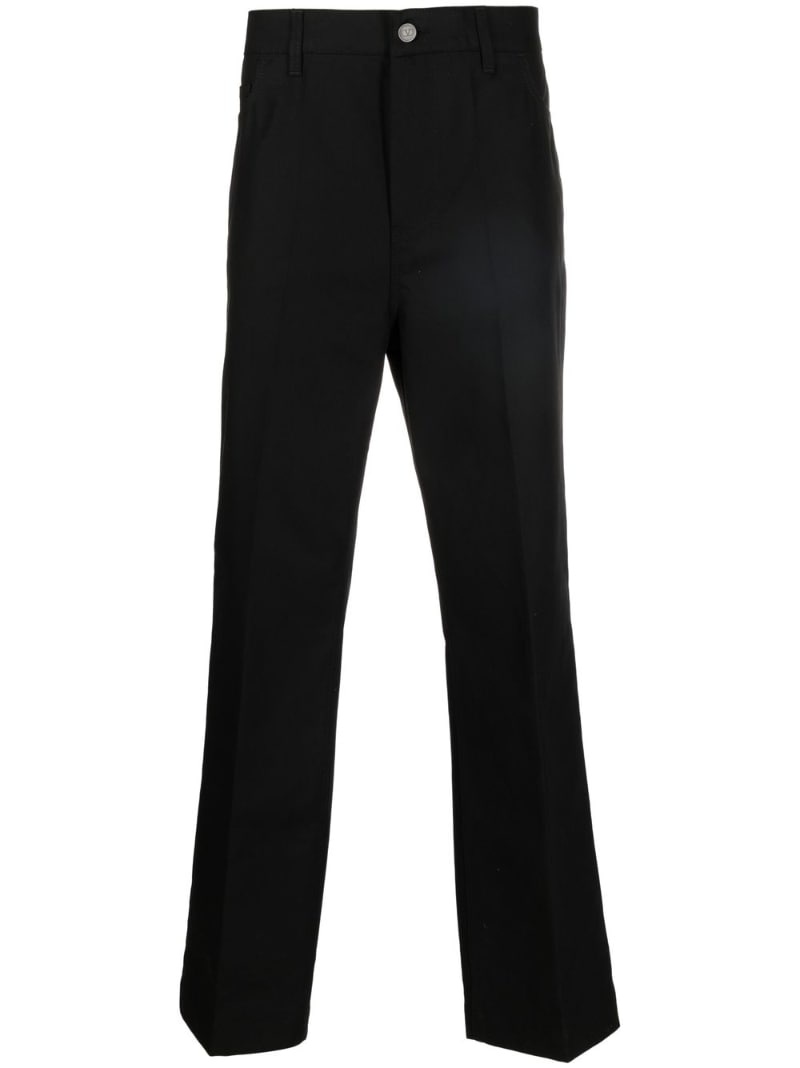 wide-leg tonal-stitch trousers - 1