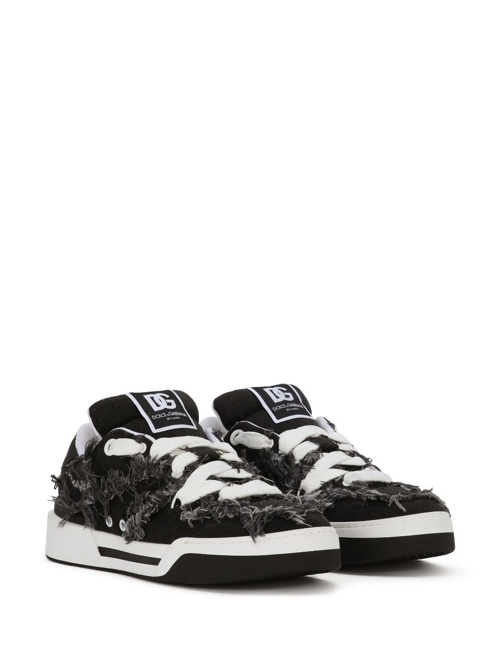 New Roma fray-trim sneakers - 2