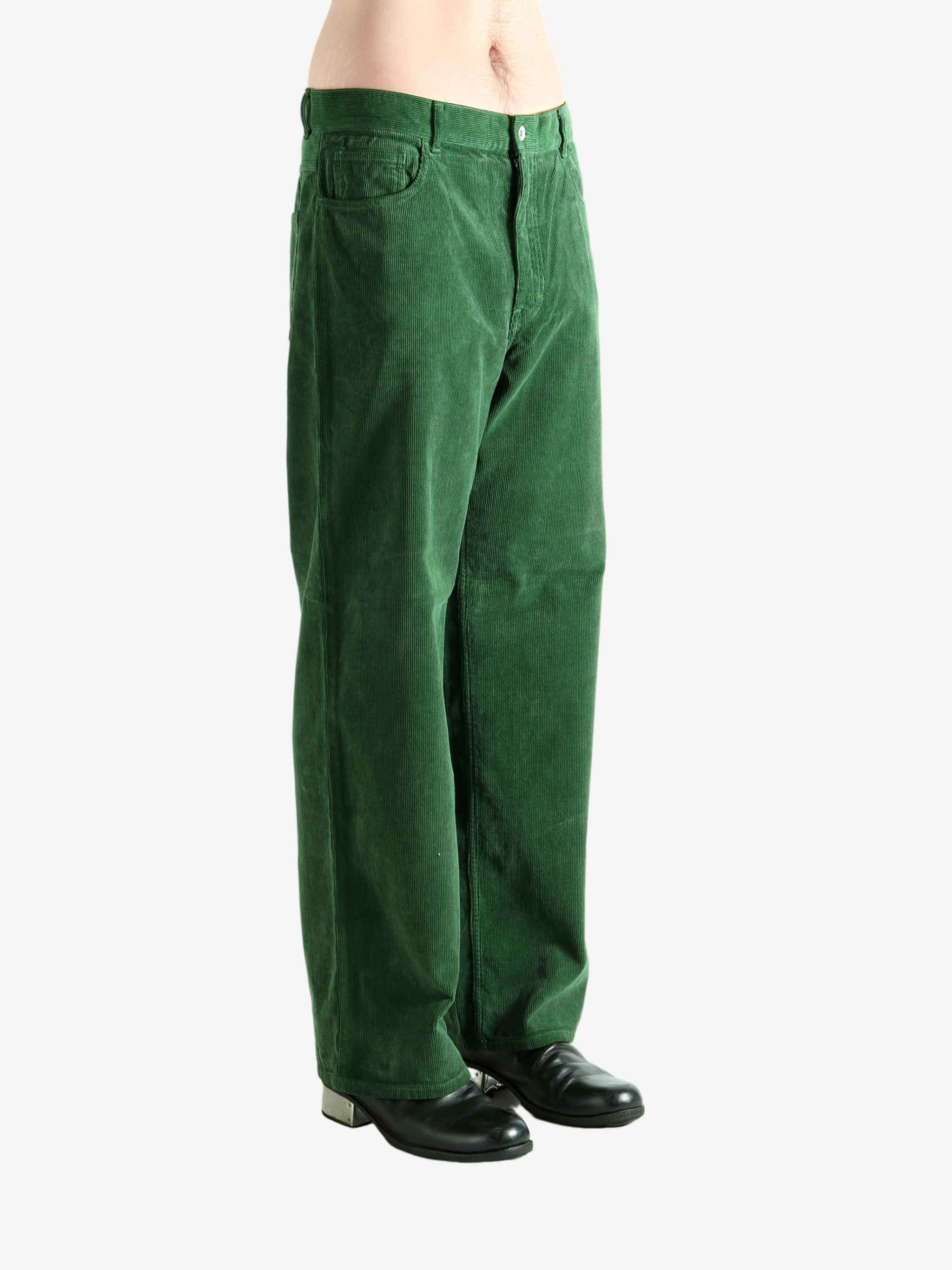 AURALEE - Men Pigment Dyed Finx Corduroy Wide 5P Pants - 2