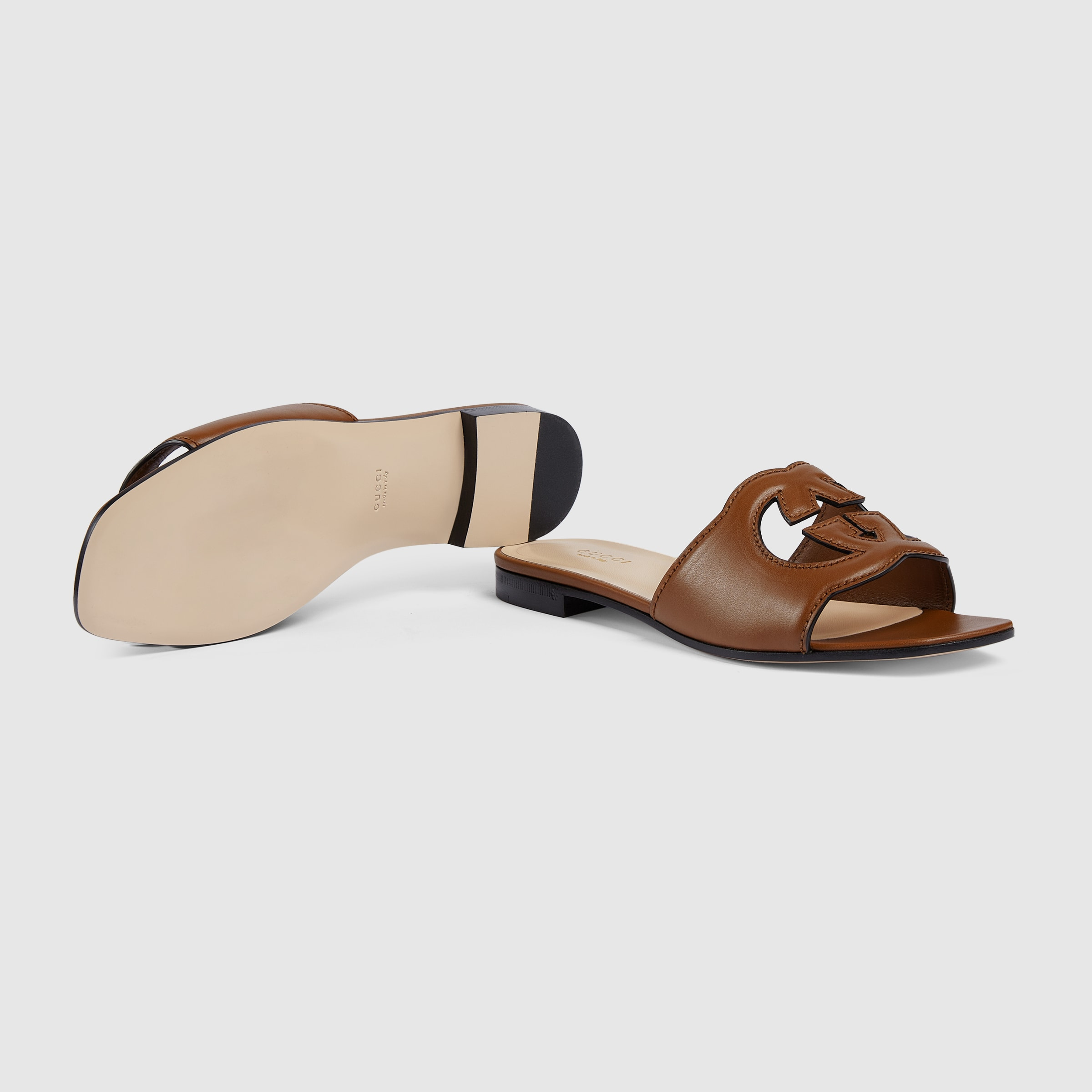 Women's Interlocking G cut-out slide sandal - 6