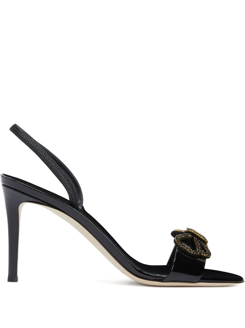 Zari bow-embellished slingback sandals 1