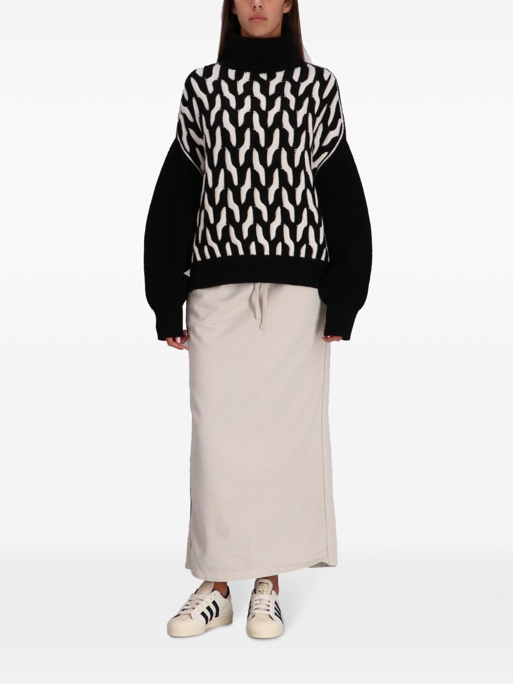 cable-knit wool sweater - 2