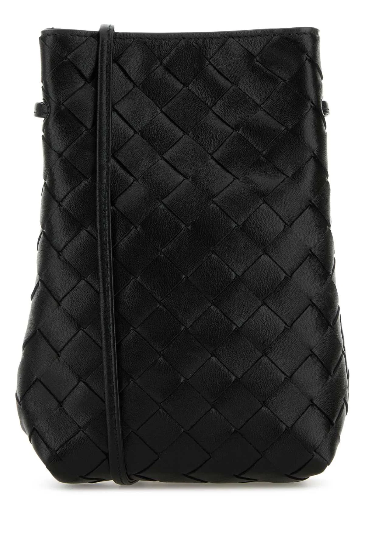 Bottega Veneta Women Black Leather Crossbody Bag - 1