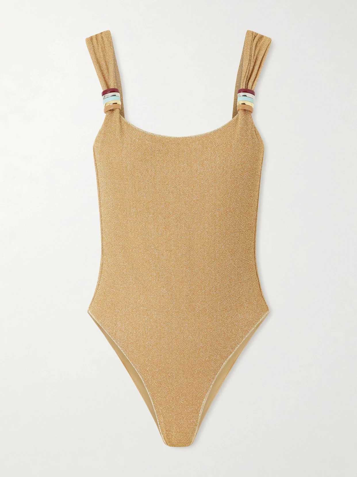 Lumière Embellished Lurex Swimsuit - 1