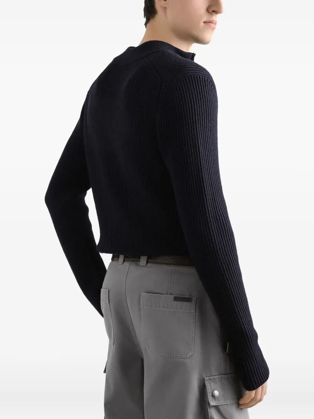 Zip Long Sleeve Mock-Neck Sweater - 5