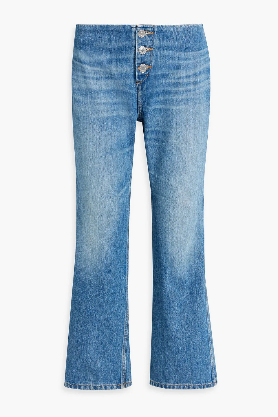 Cropped low-rise bootcut jeans - 1