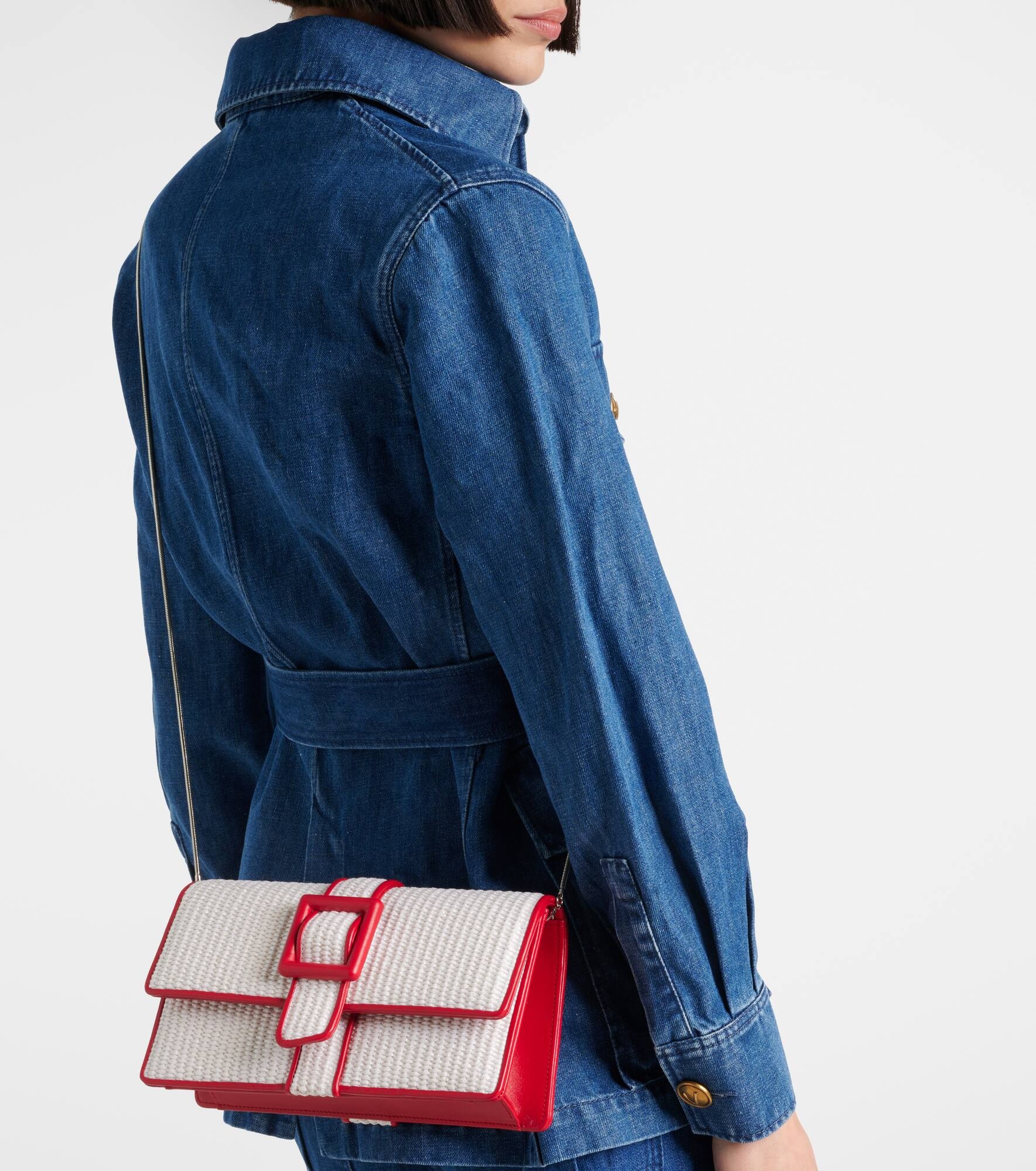 Maycap raffia-effect clutch - 6
