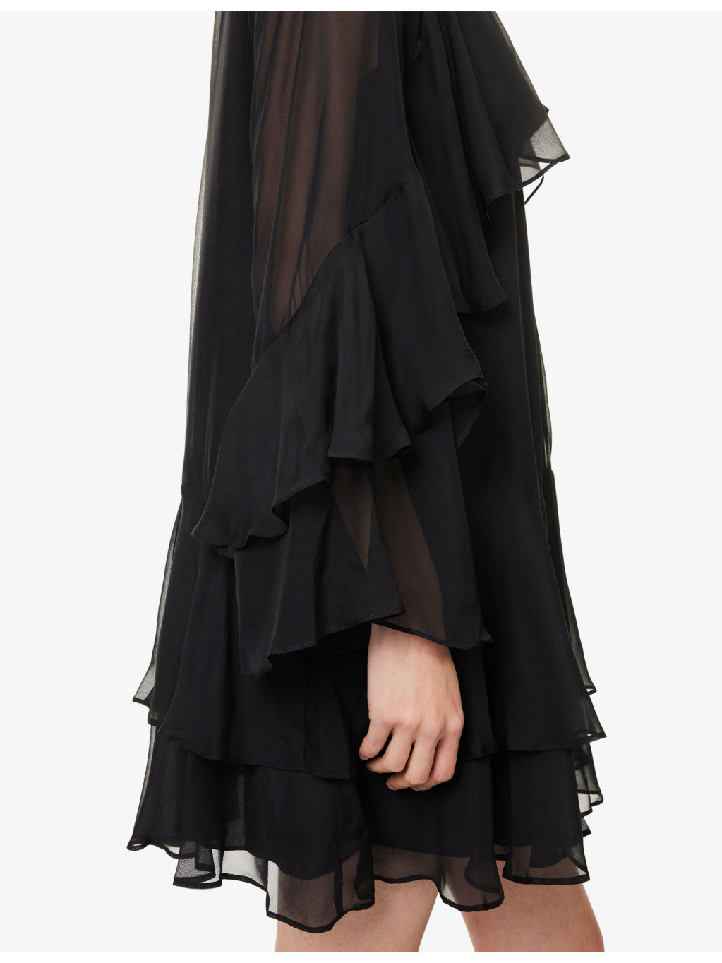 Adlington Ruffled Silk Mini Dress - 6