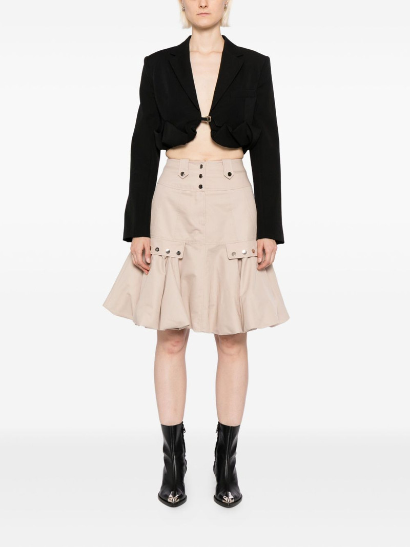 rokh puffed-hem midi skirt outlook