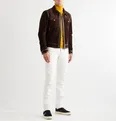 Slim-Fit Leather-Trimmed Suede Jacket - 2