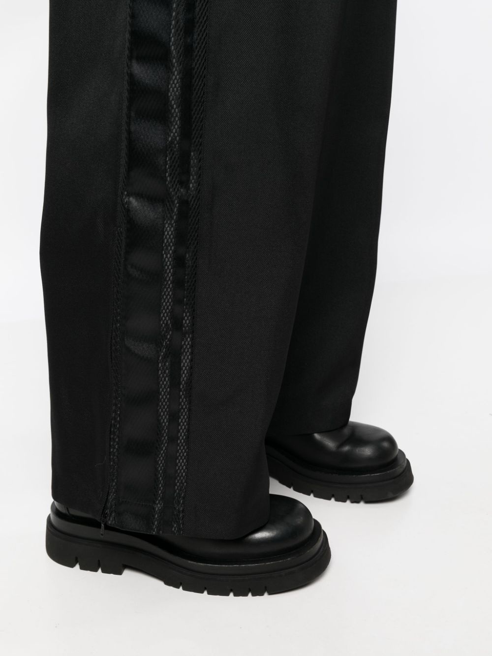 drawstring-waist wide-leg trousers - 5