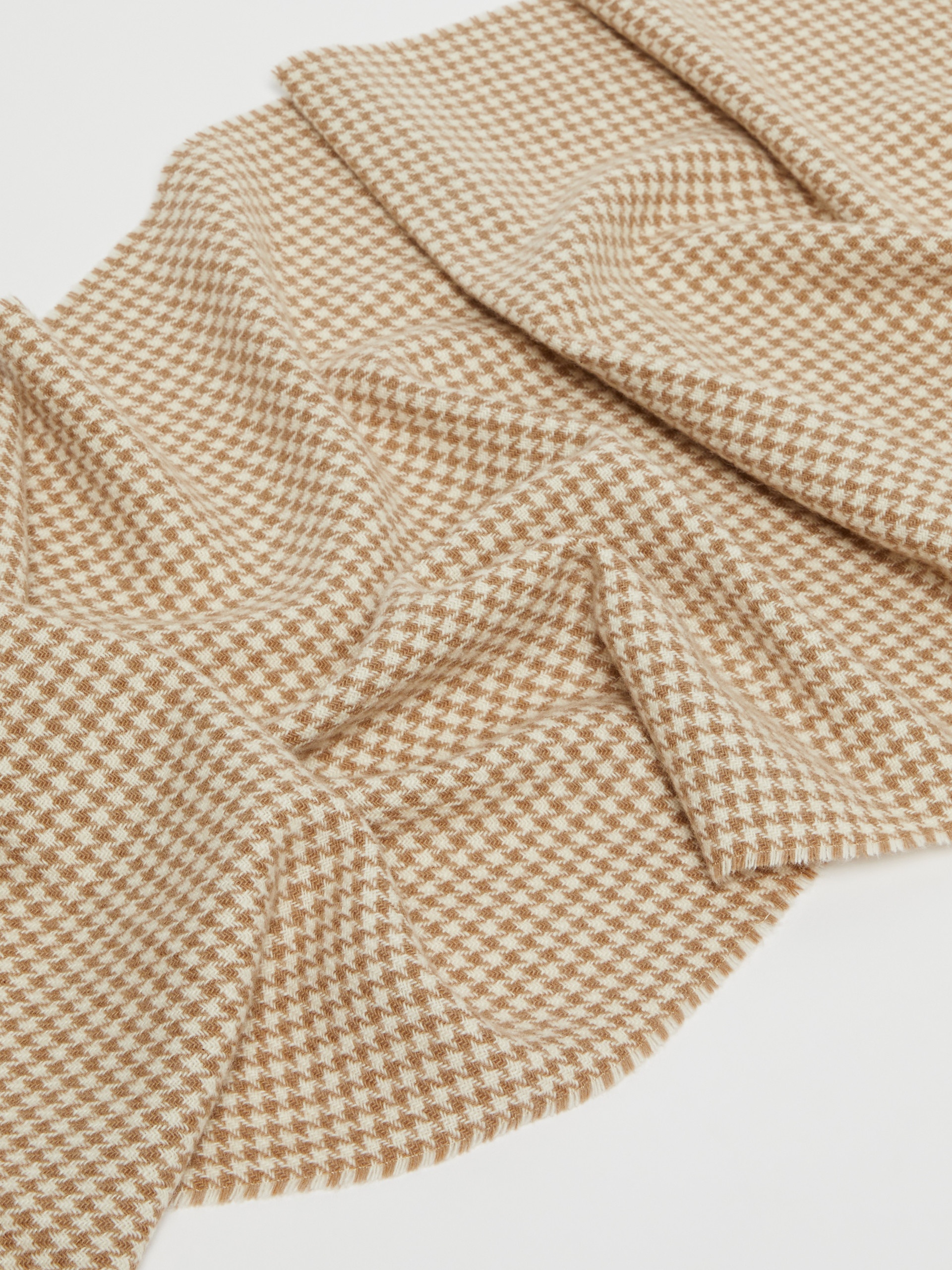 WSSTOLA Houndstooth cashmere stole - 3