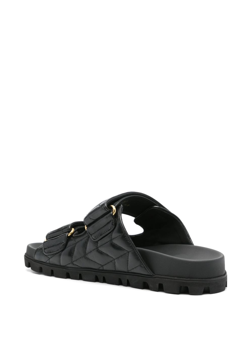 matelassé leather sandals - 3