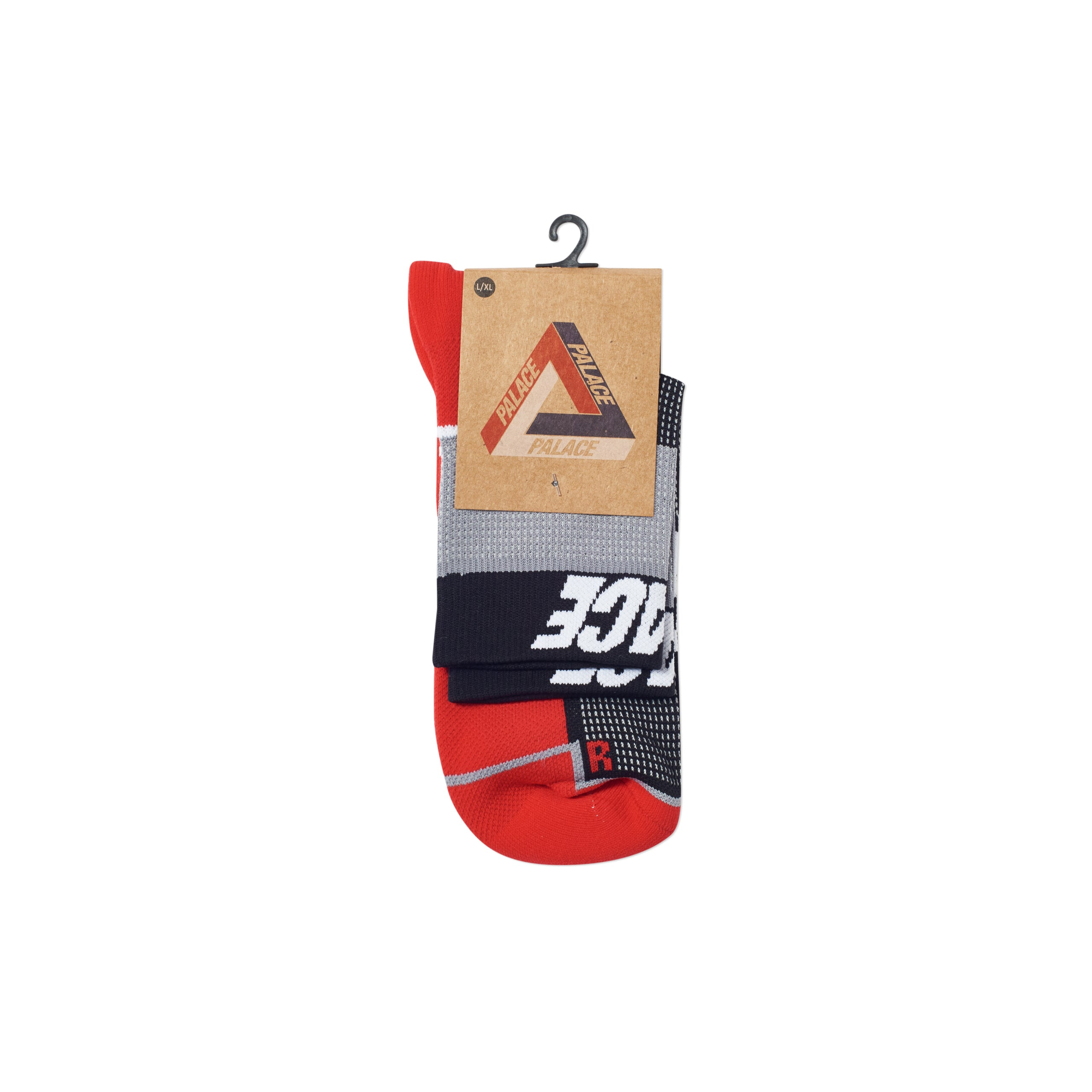 P-TECH SOCK RED / GREY / BLACK - 2
