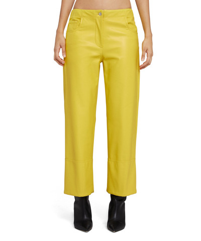 MSGM Faux leather boot-cut pants with straight legs outlook