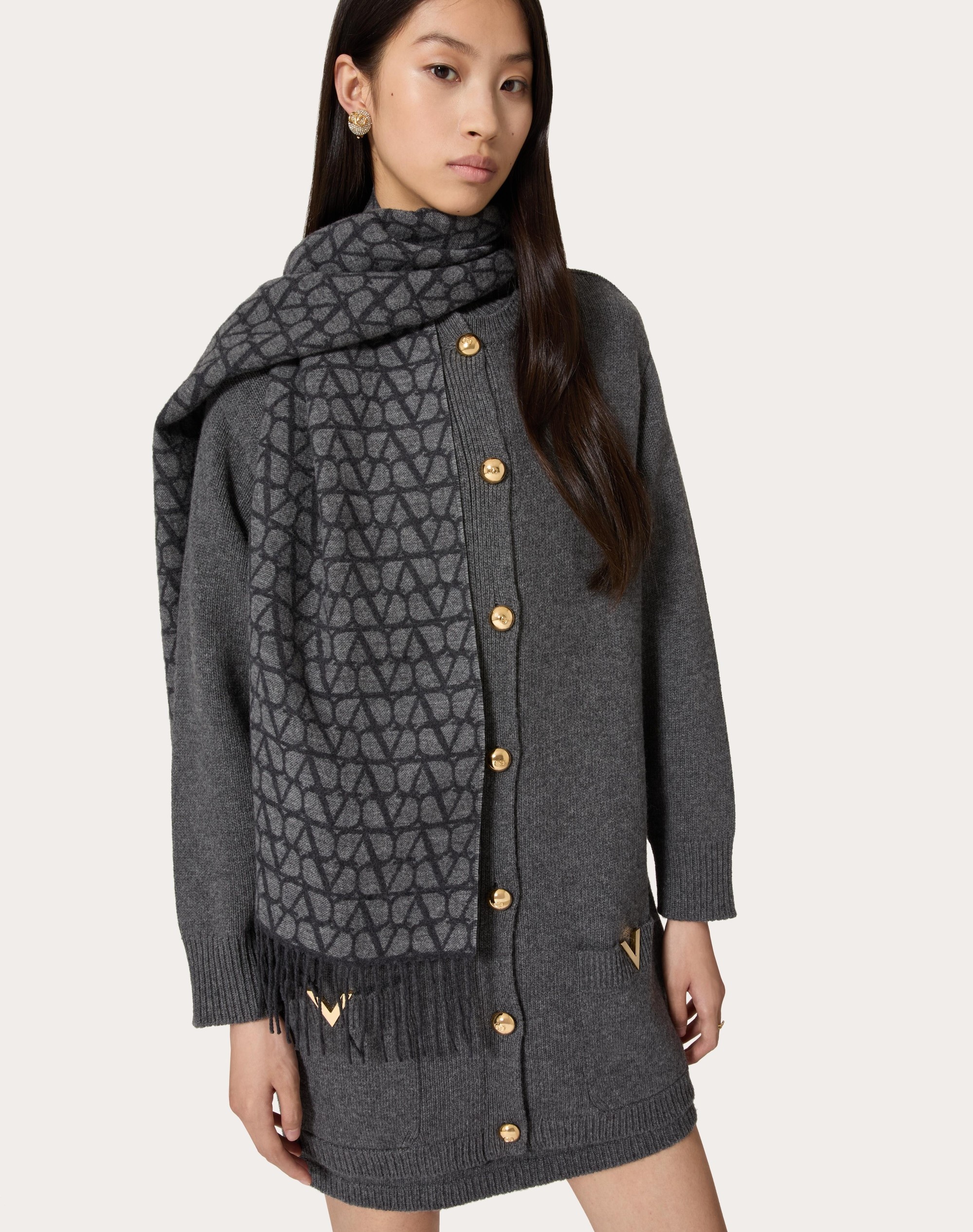 TOILE ICONOGRAPHE WOOL AND CASHMERE SCARF - 4