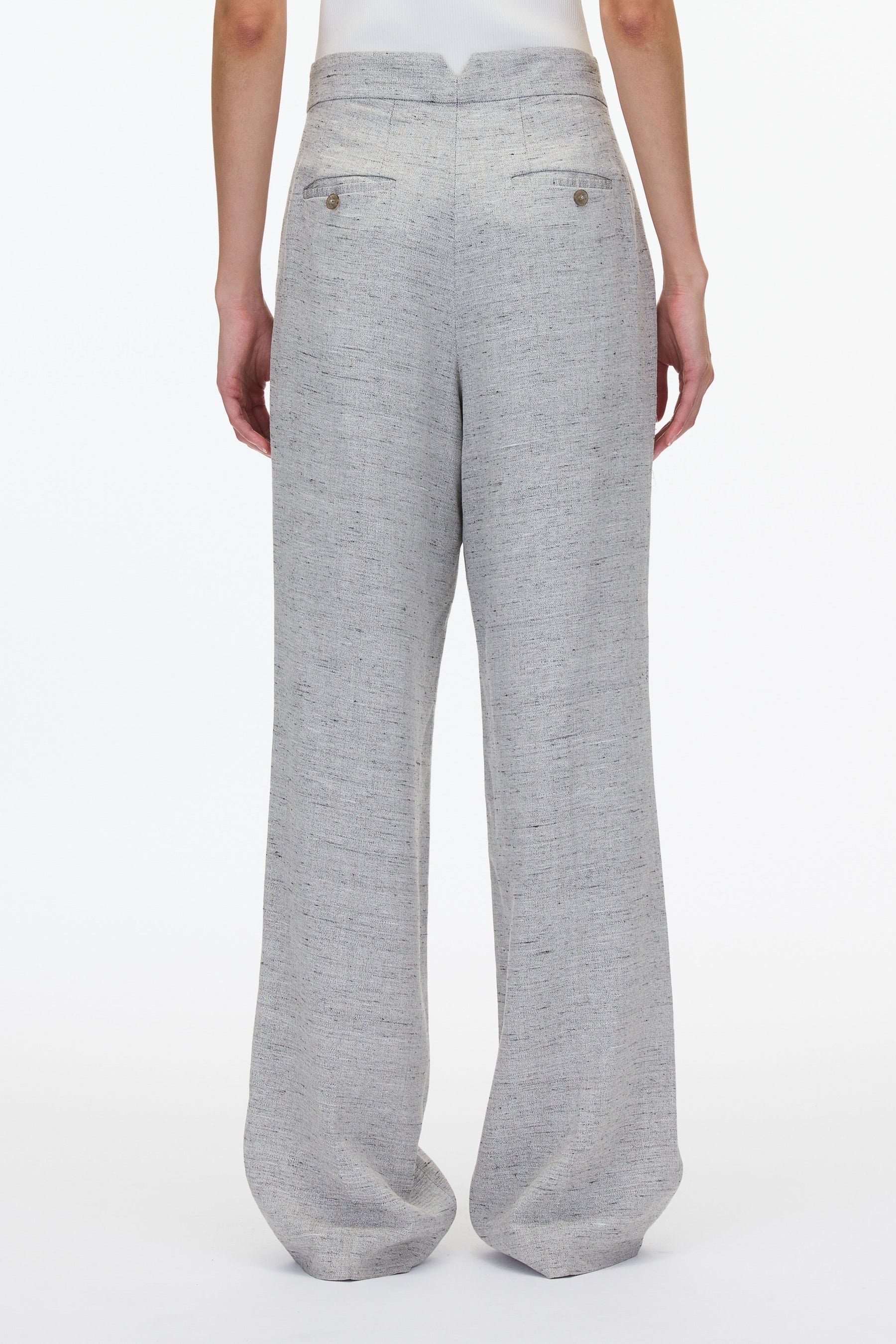 Wide Leg Pleated Trouser - 4