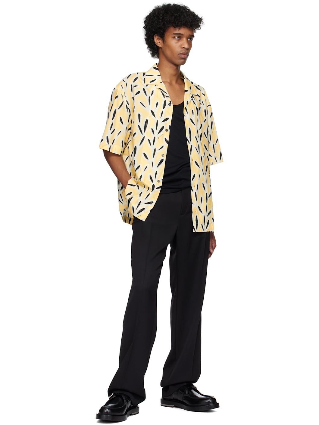 Yellow & Black 'The Jean' Shirt - 4