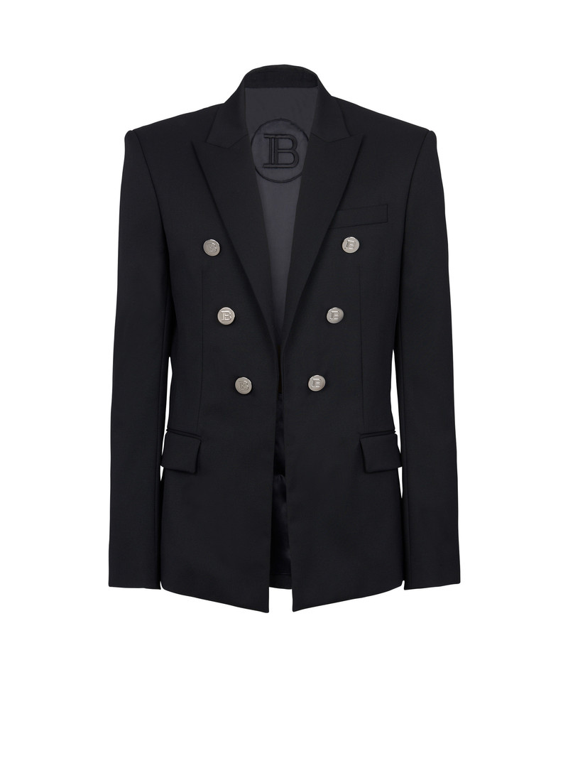 Double-breasted wool blazer 1