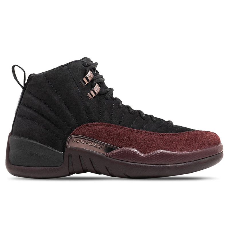 AIR JORDAN 12 X A MA MANIÉRE WOMEN'S - BLACK/BURGUNDY CRUSH - 1