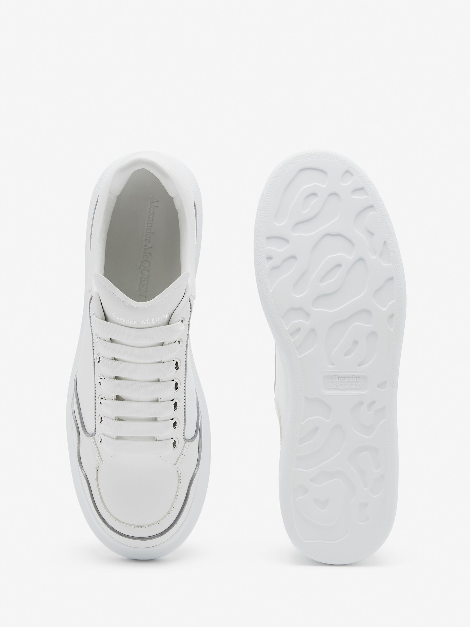 Men's Oversized Sneaker in White/silver - 4