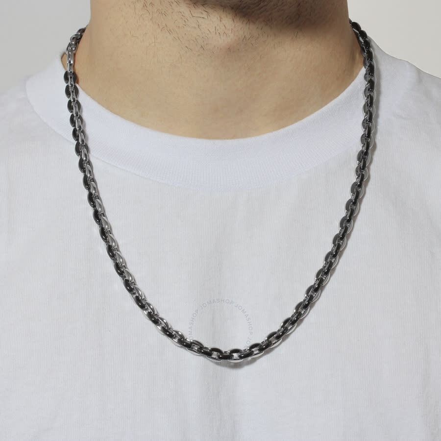 Robert Alton - Robert Alton Men's Black Finish Stainless Steel Chain Jewelry Gift Set - 2