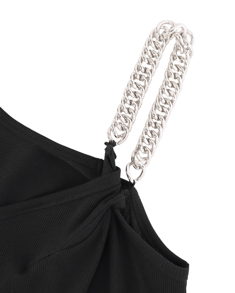 RIBBED DRESS WITH CHAIN 6