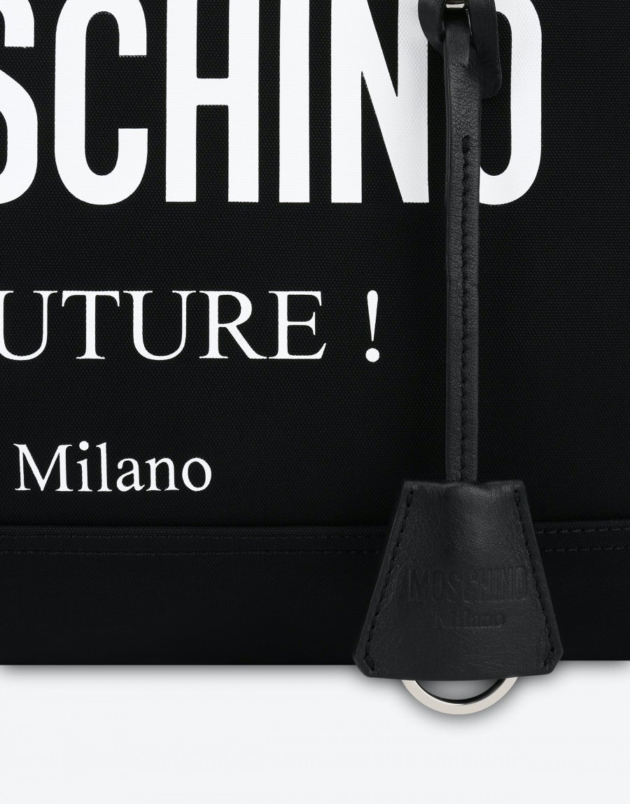 MOSCHINO COUTURE CORDURA NYLON BOSTON BAG - 4