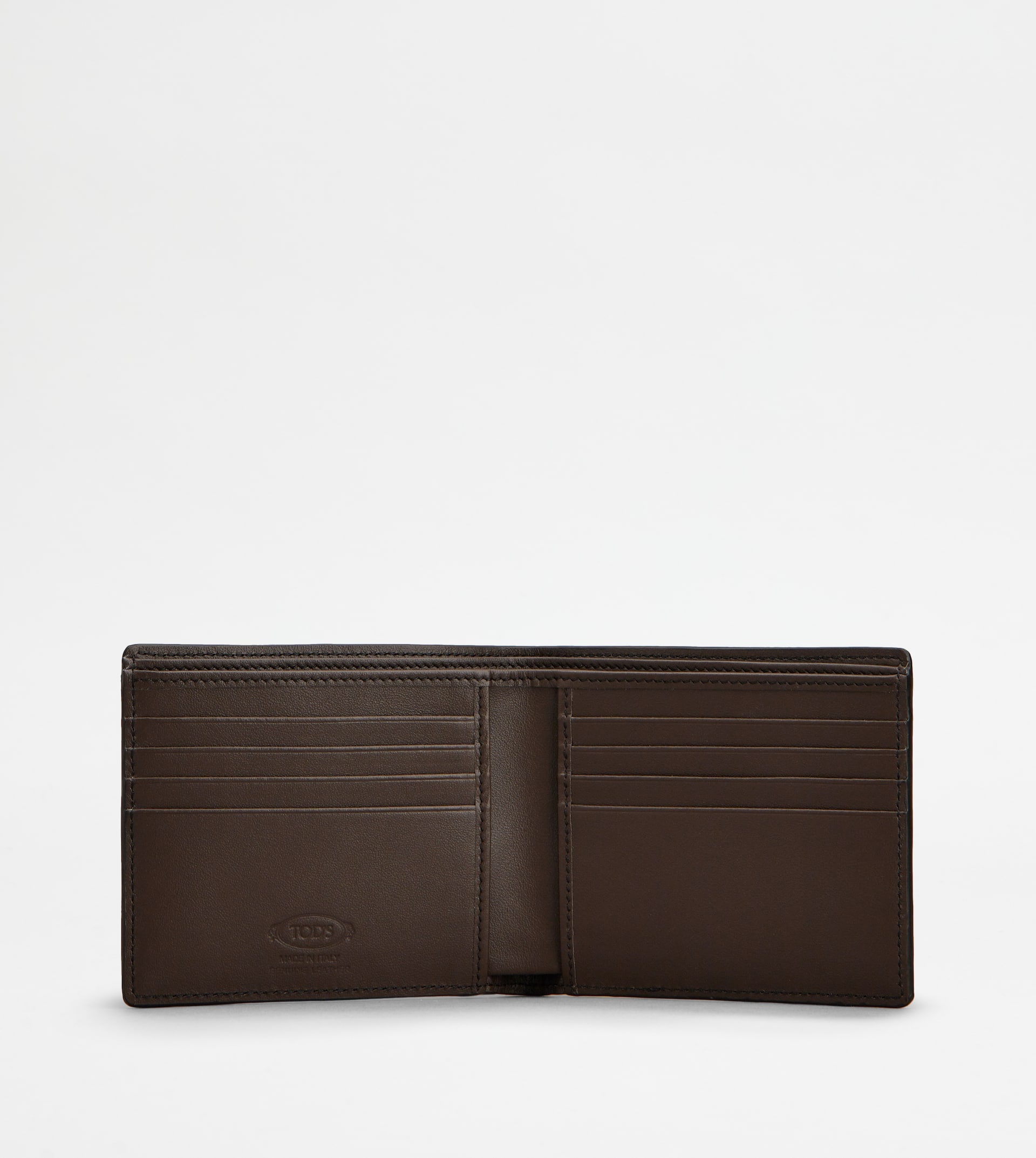 WALLET IN LEATHER - BROWN, BEIGE - 2