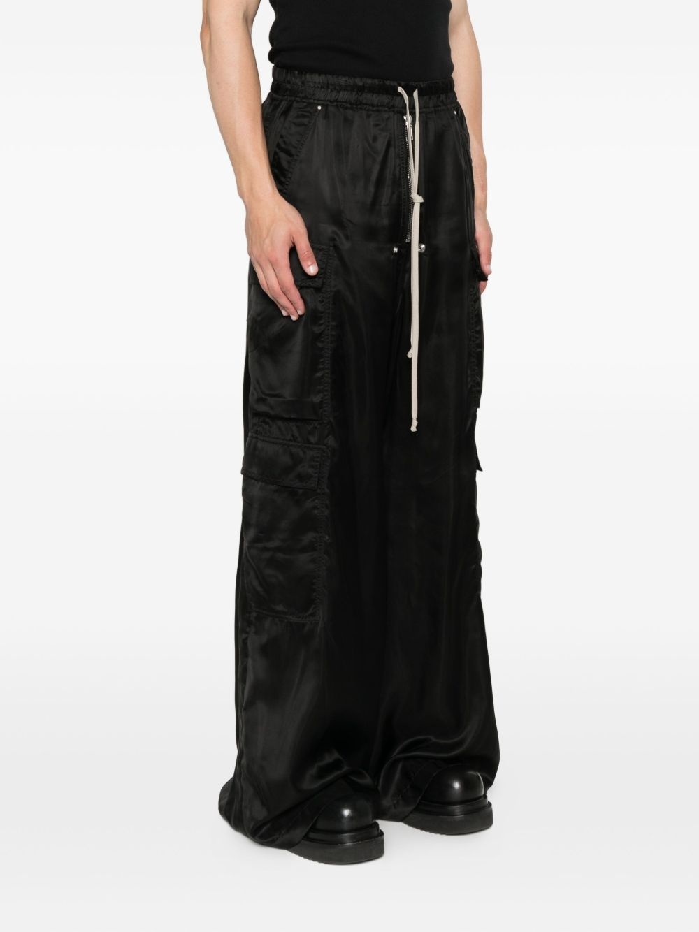 drawstring cargo trousers - 3