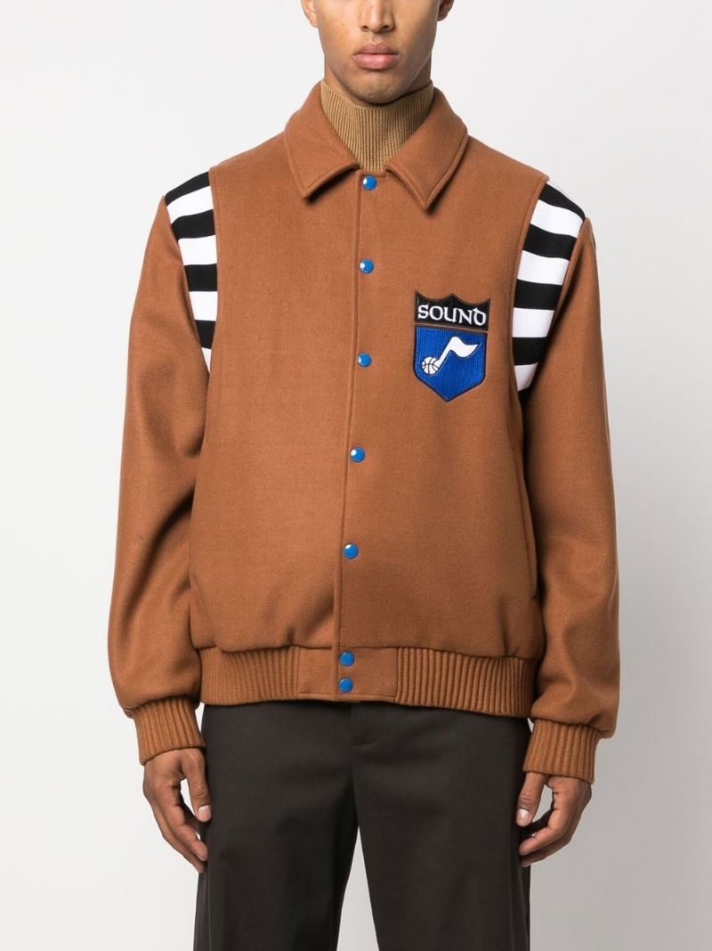 stripe-trim shirt jacket - 3