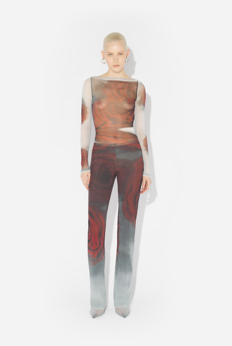 THE RED BLURRY ROSES PANTS 1