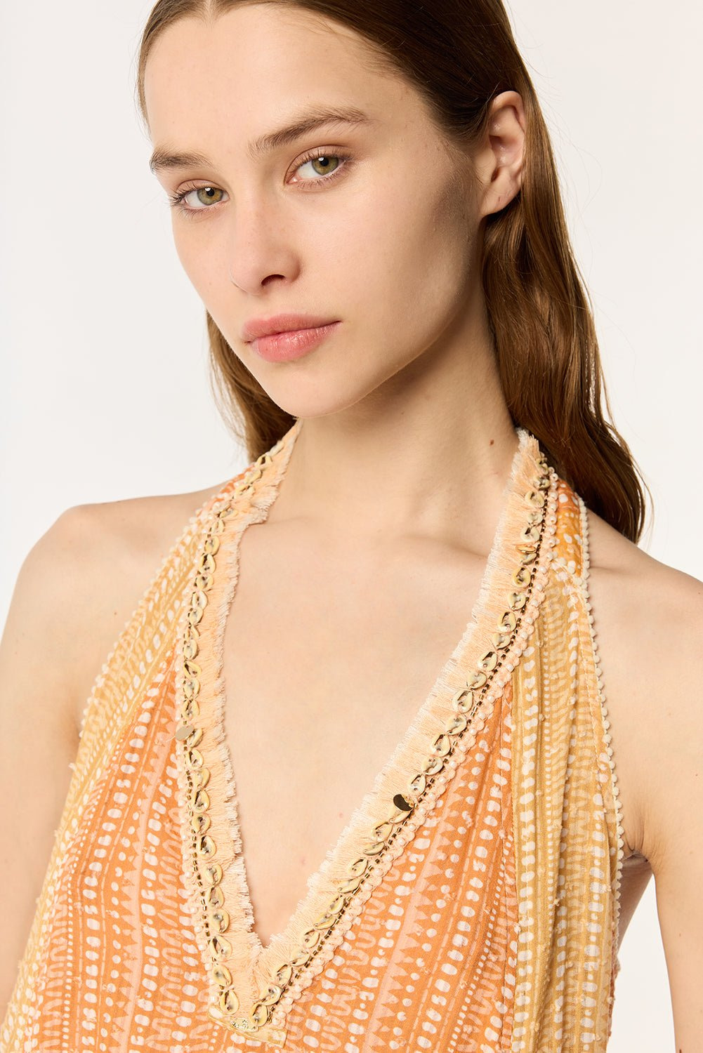 Long Dress Nava - Orange Shona - 3
