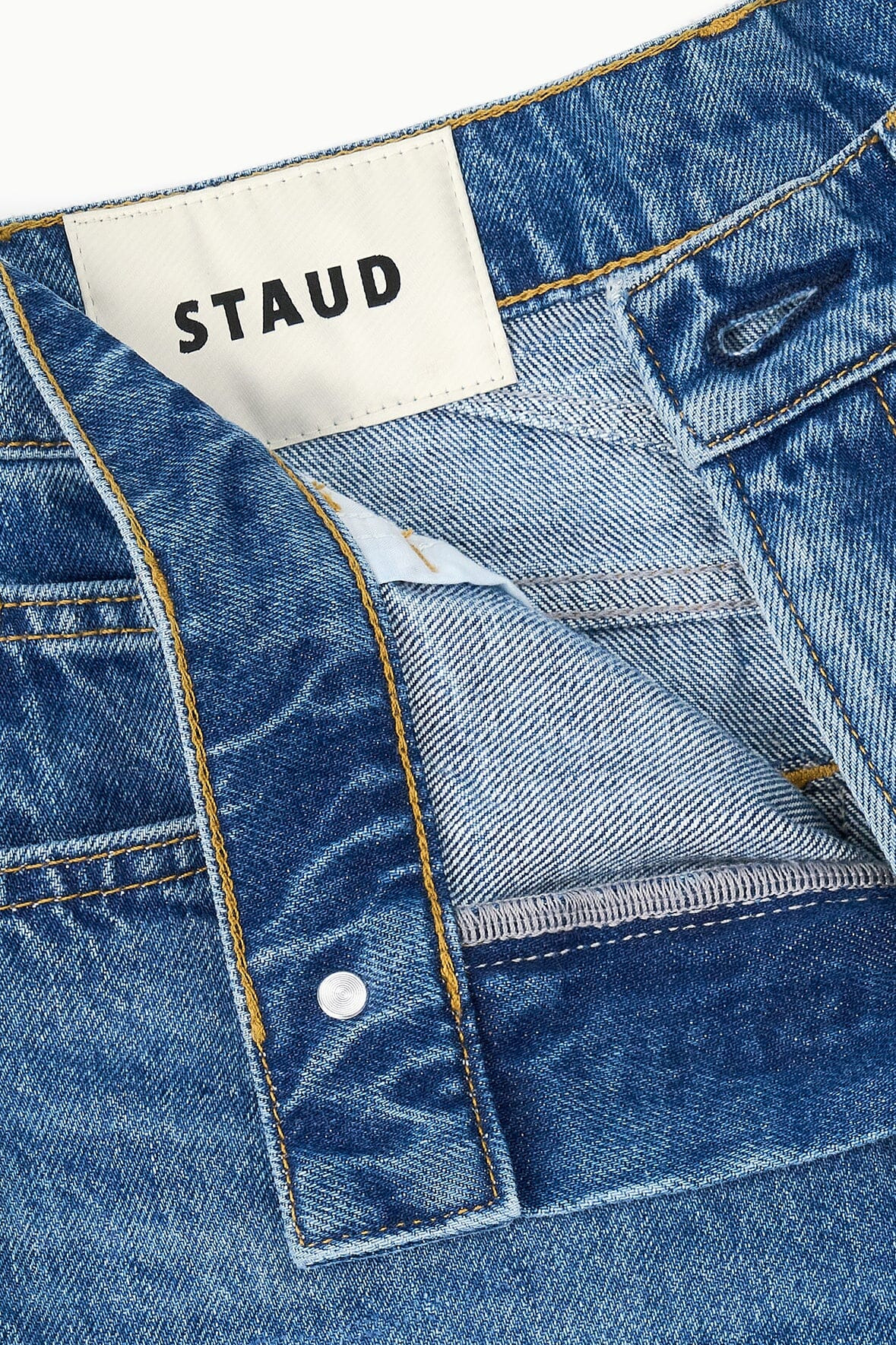 STAUD LEO HIGH RISE JEAN VINTAGE WASH - 9