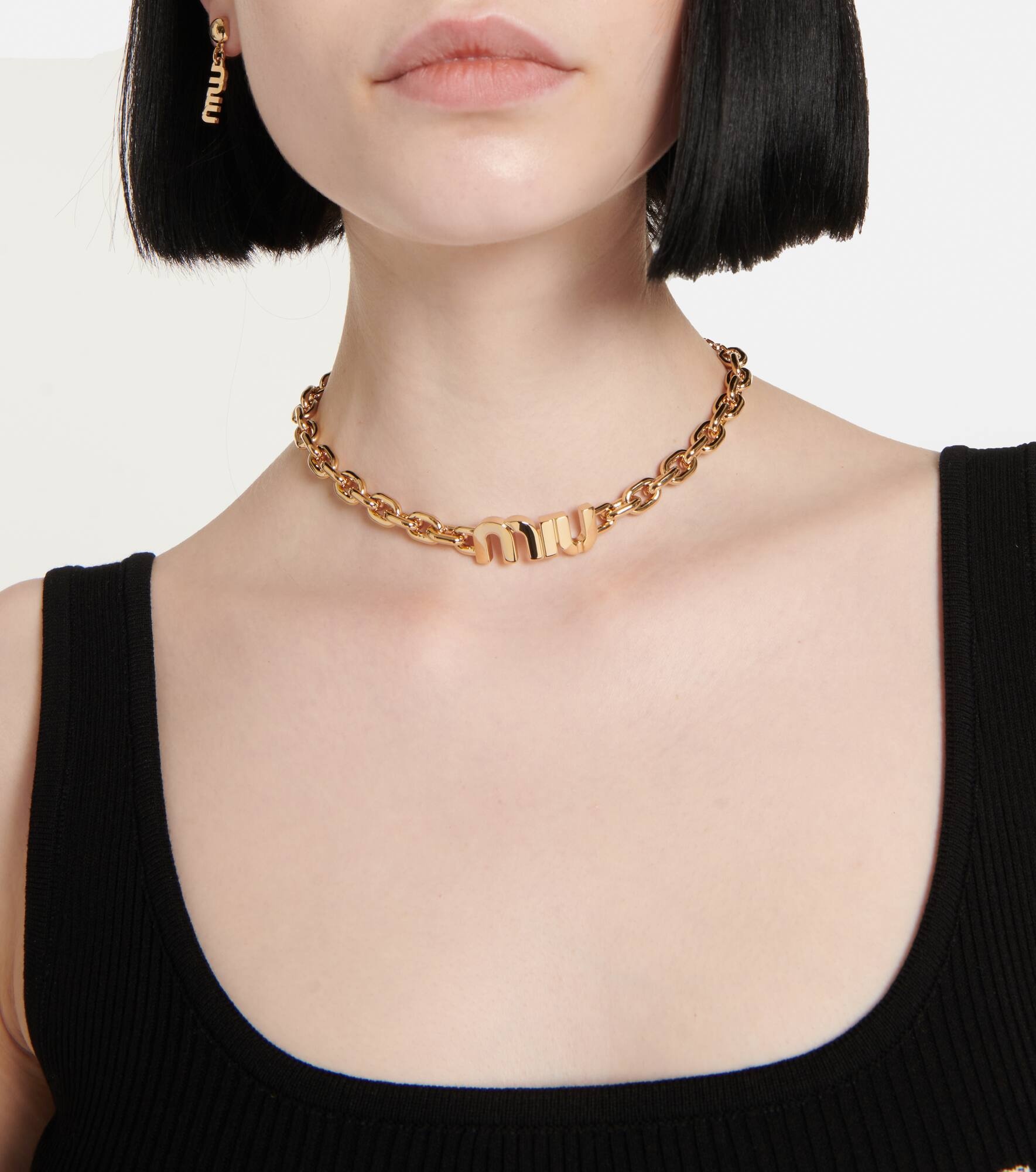 Logo drop earrings - 6
