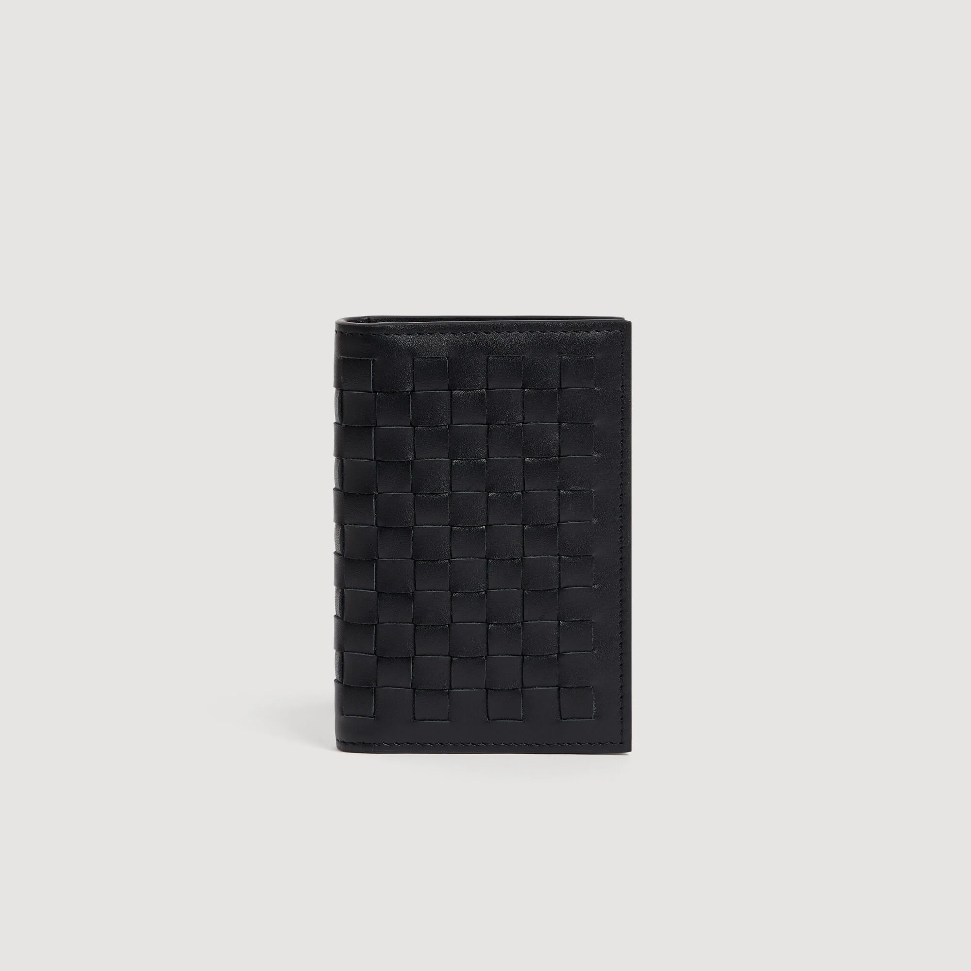 BRAIDED LEATHER CARD HOLDER - 1