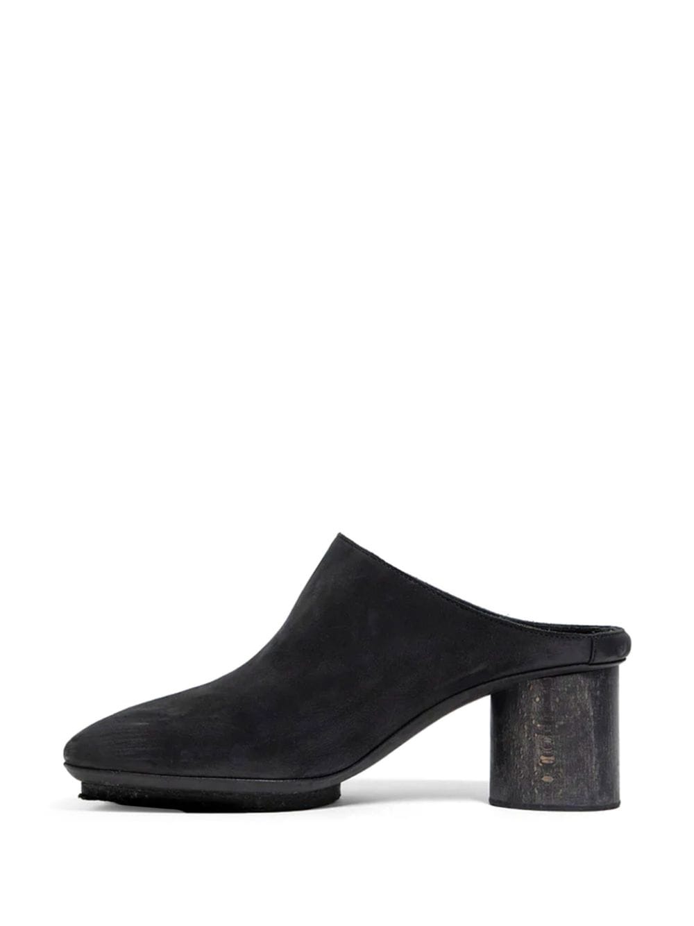 block-heel leather mules - 4