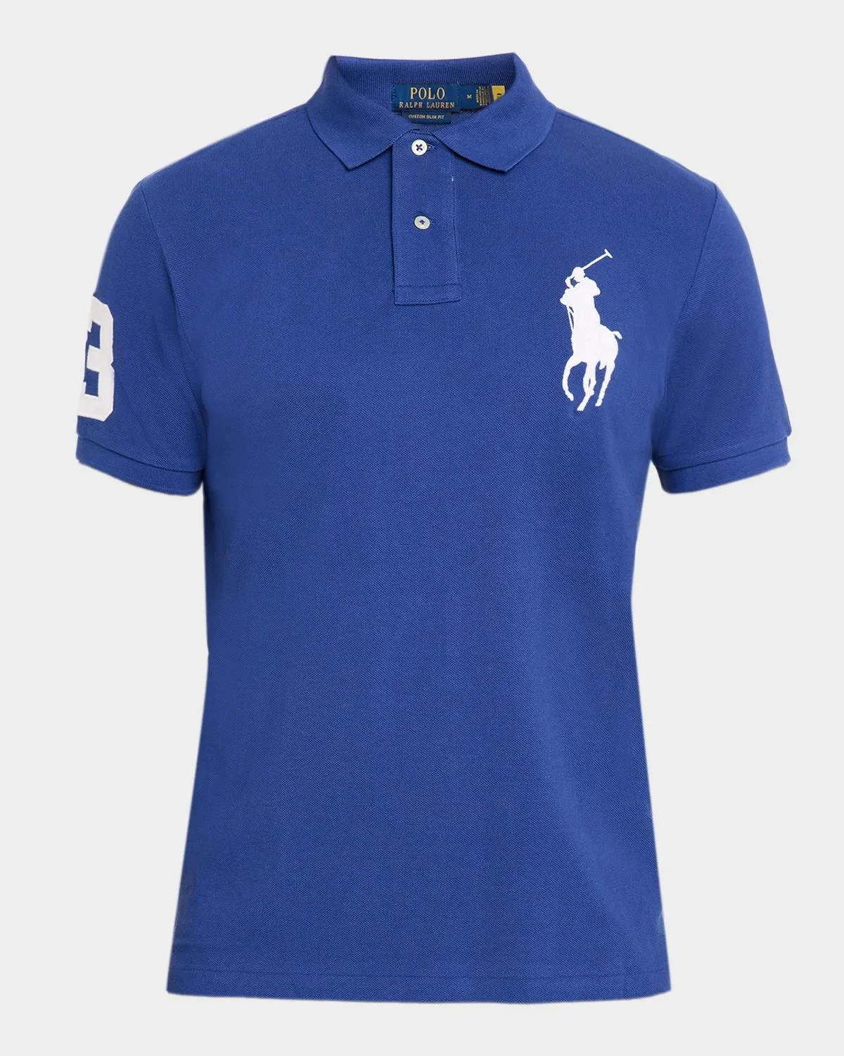Men's Custom Slim Fit Big Pony Mesh Polo Shirt - 1