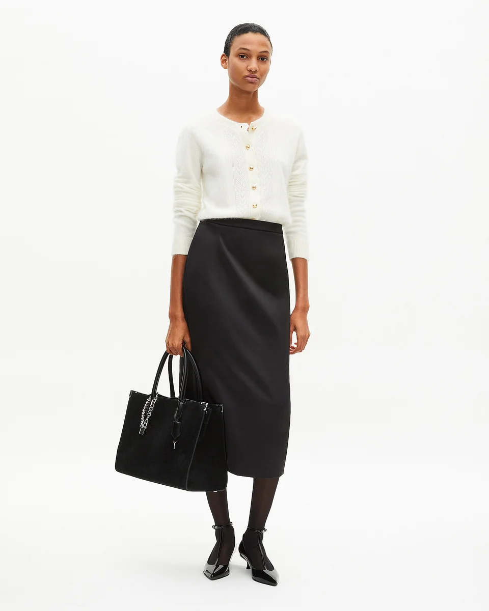 ECRU CASHMERE CARDIGAN - 1