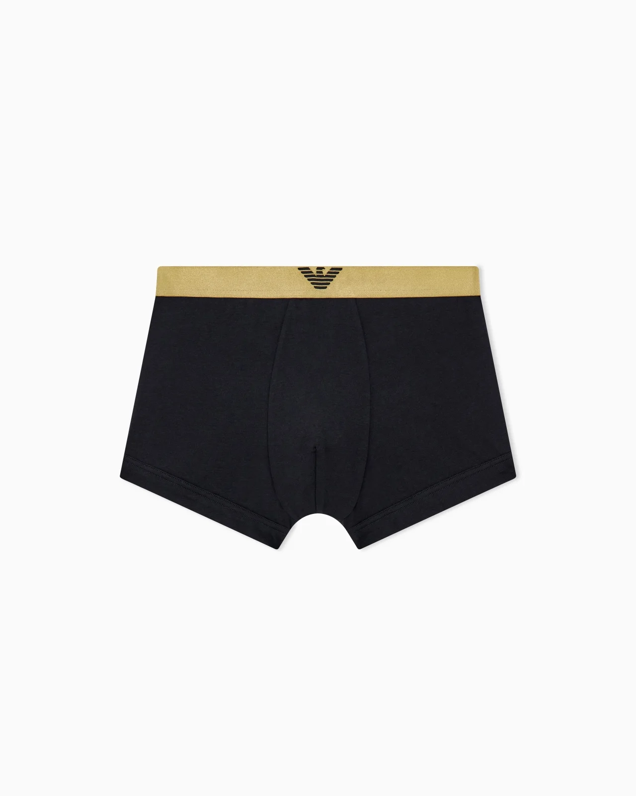 STRETCH COTTON JERSEY TRUNKS WITH A SHINY LOGO BAND - 1