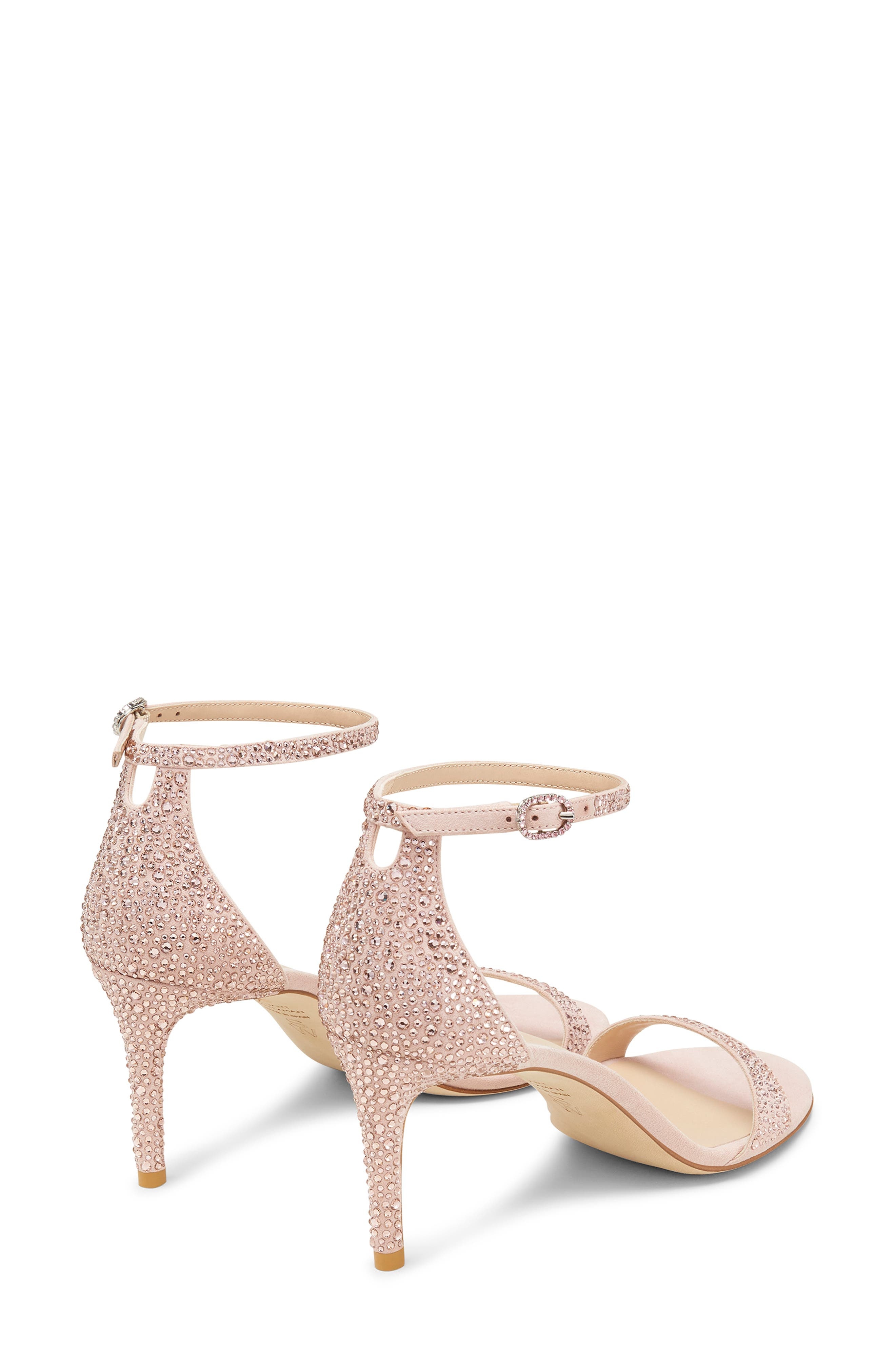 Stuart Weitzman Nudist Shine 75 Sandal in Light Rose/Ballet at Nordstrom - 4