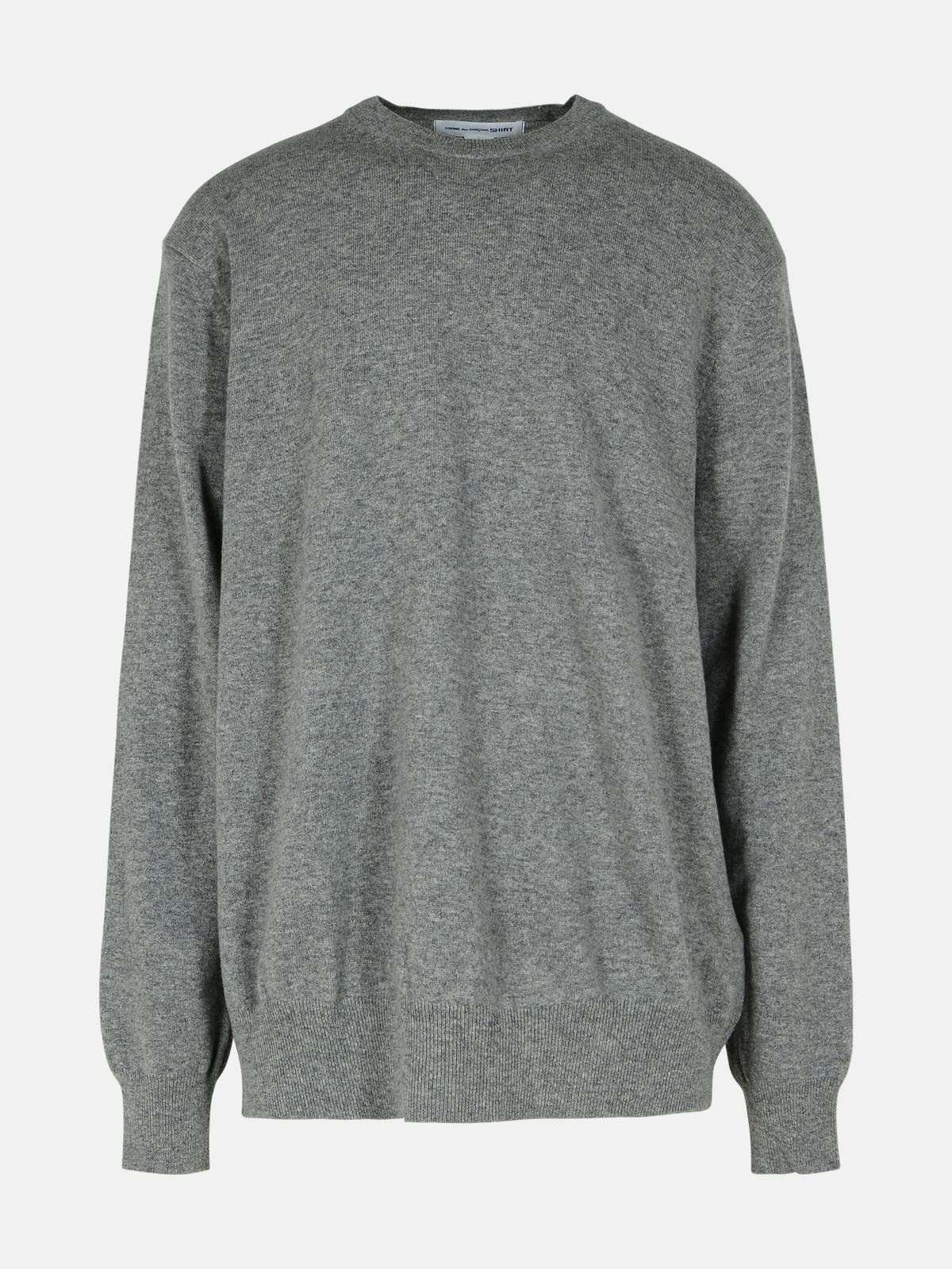 GREY WOOL SWEATER - 1