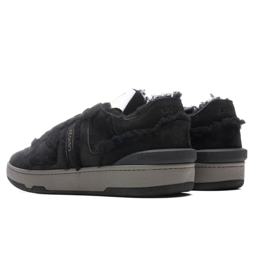 LANVIN CLAY LOW TOP SNEAKERS - ANTHRACITE/BLACK - 3