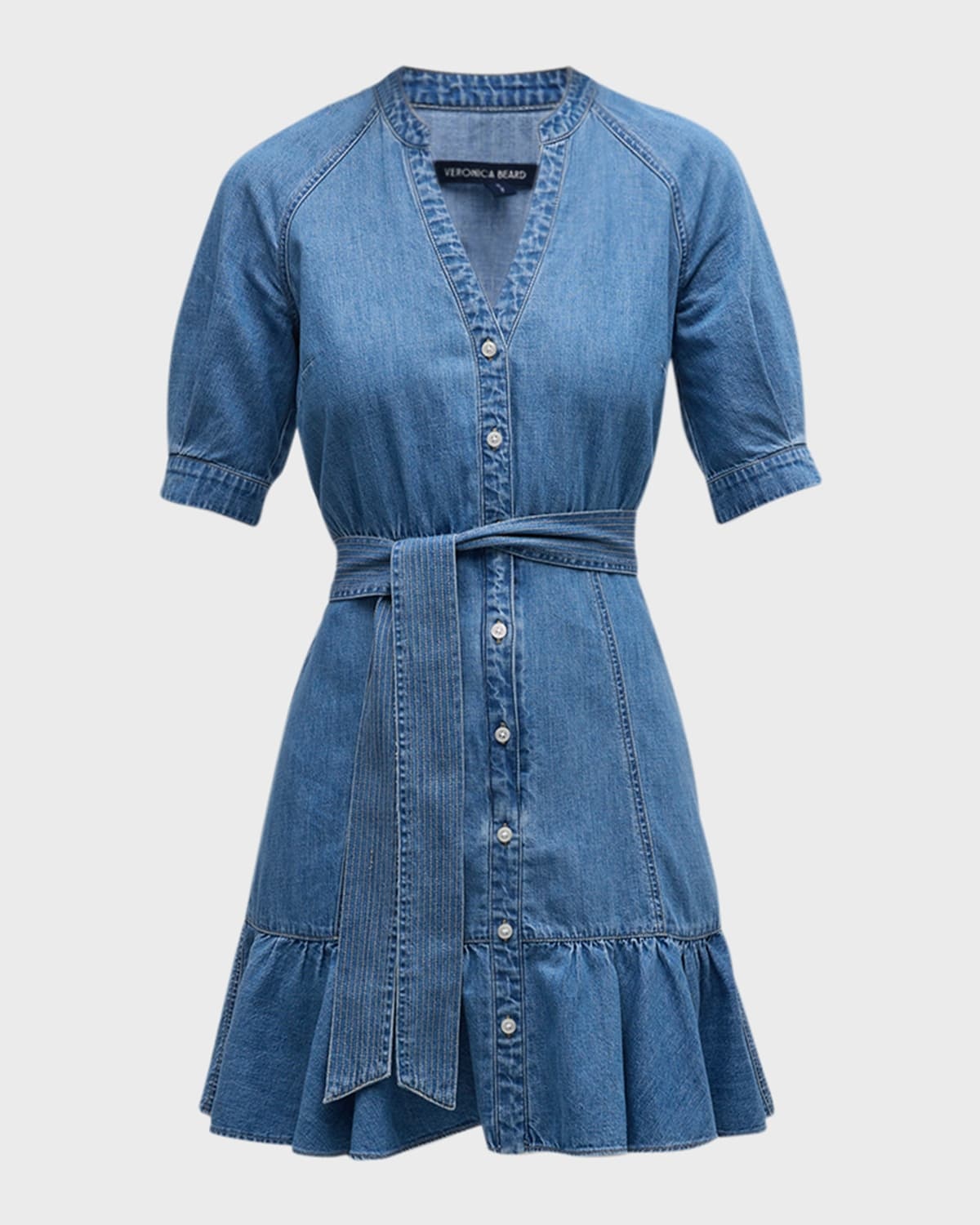 Kanika Short-Sleeve Denim Shirtdress - 1