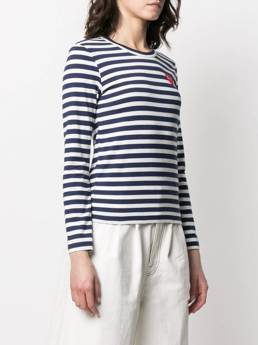 striped print long-sleeve T-shirt - 3
