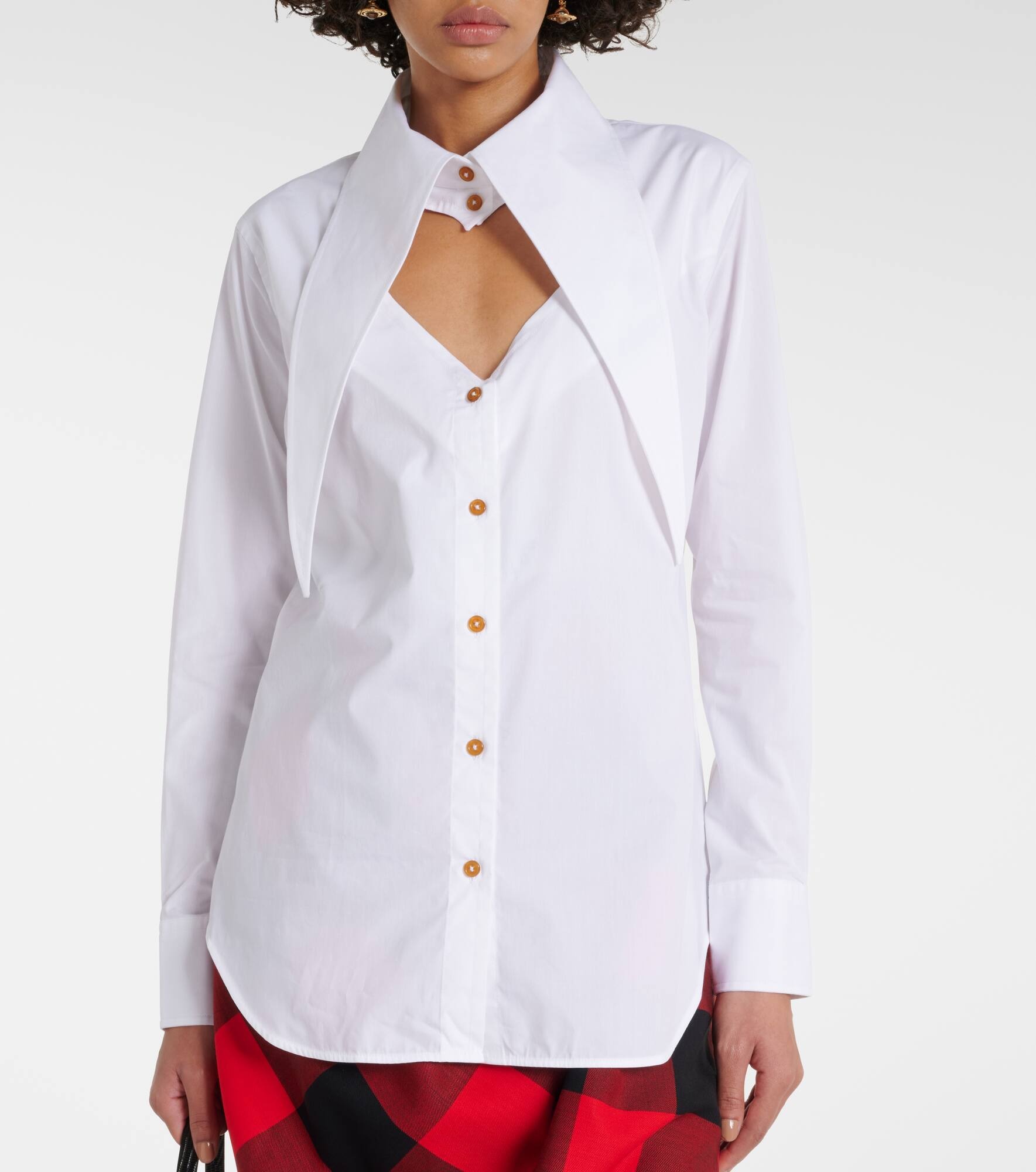 Cut-out cotton shirt - 5