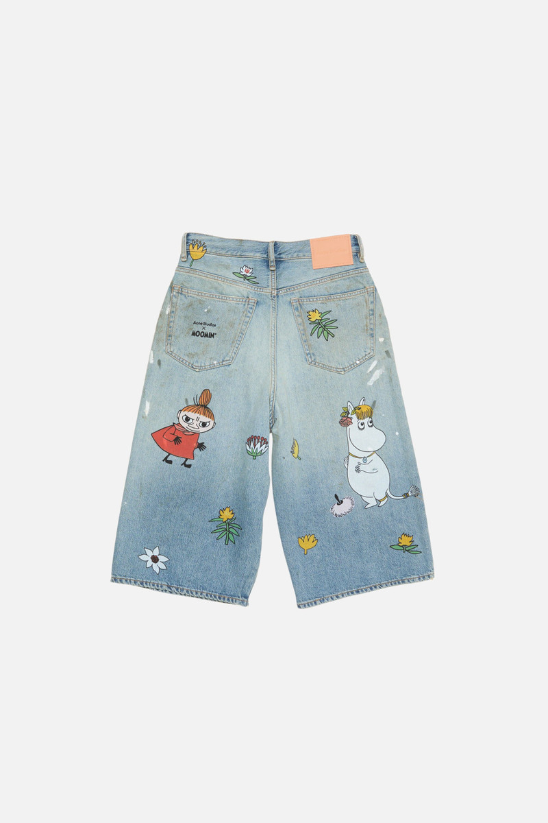 Denim shorts - Loose fit Acne Studios x Moomin - Light blue 5