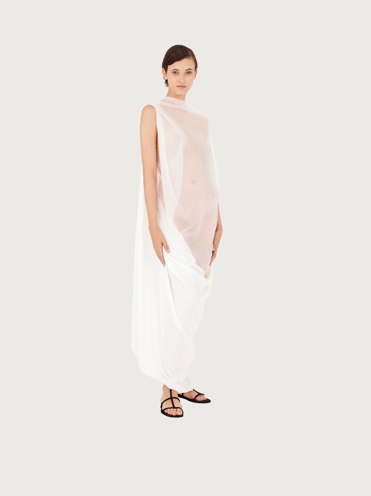 OPEN BACK DRAPE DRESS - 5